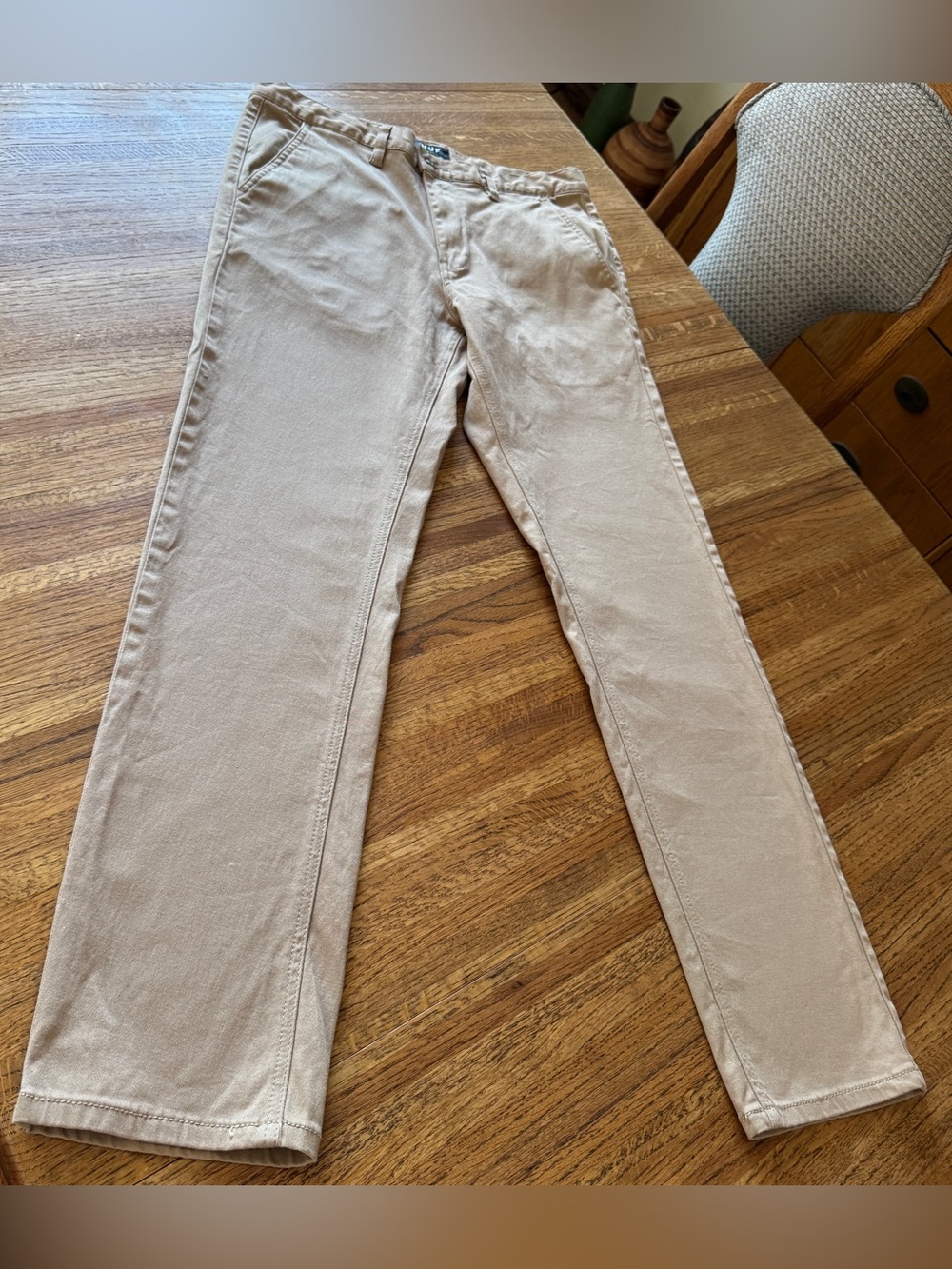HUF Classic Fit Chino Pants Khaki Tan Beige Size 32